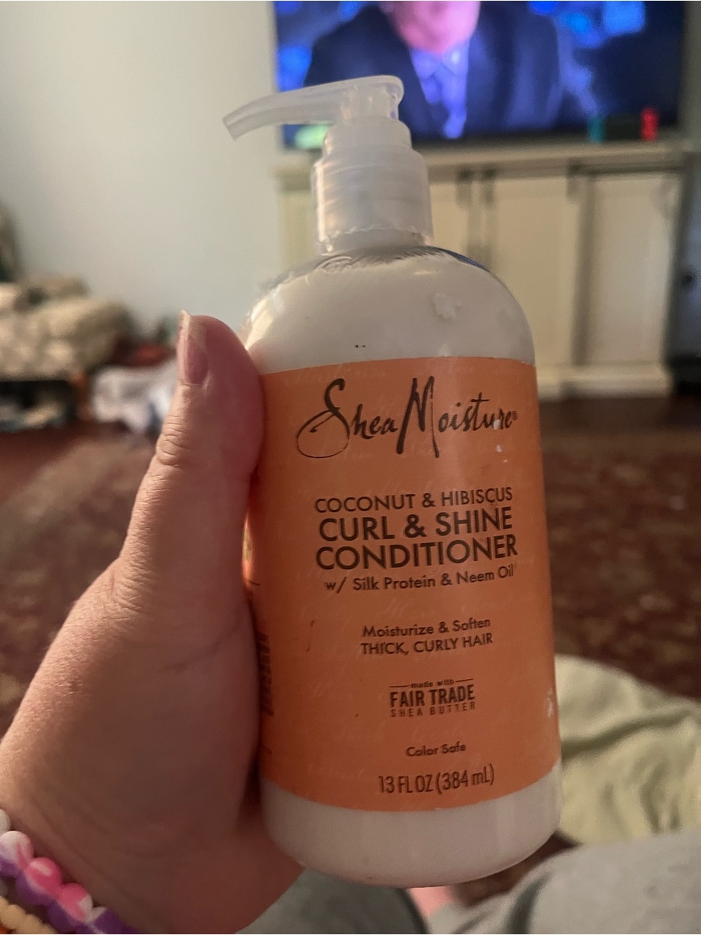 Shea Moisture Coconut & Hibiscus Curl & Shine Conditioner - Orange Bottle